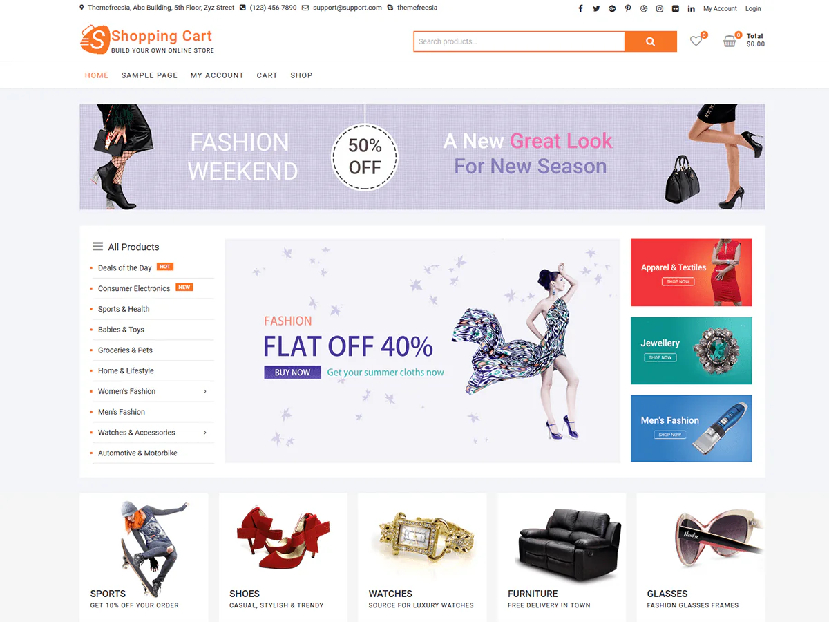 ShoppingCart - Best Shopping, Store & eCommerce WordPress Theme