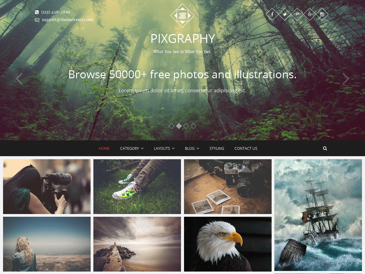 Pixgraphy - Best Responsive & Photography Theme