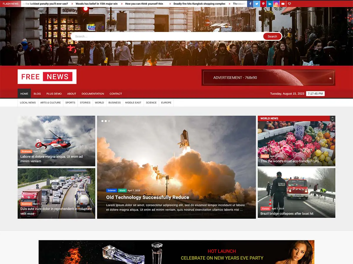 FreeNews - Most Popular News WordPress Theme
